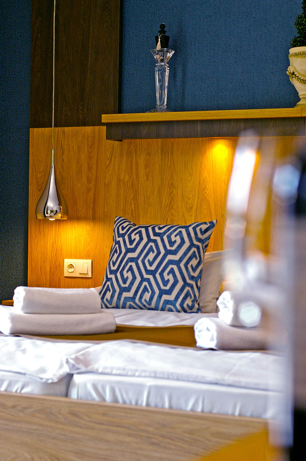 Panthere bleue szoba - ágy és környezete