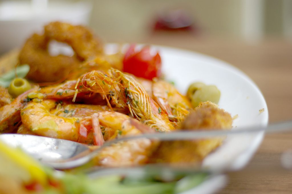 Friss scampi a Xavin Hotelben