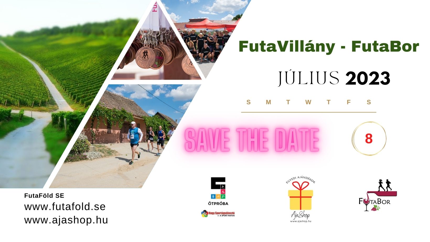 FutaVillány, futás Villányban 2023 plakát