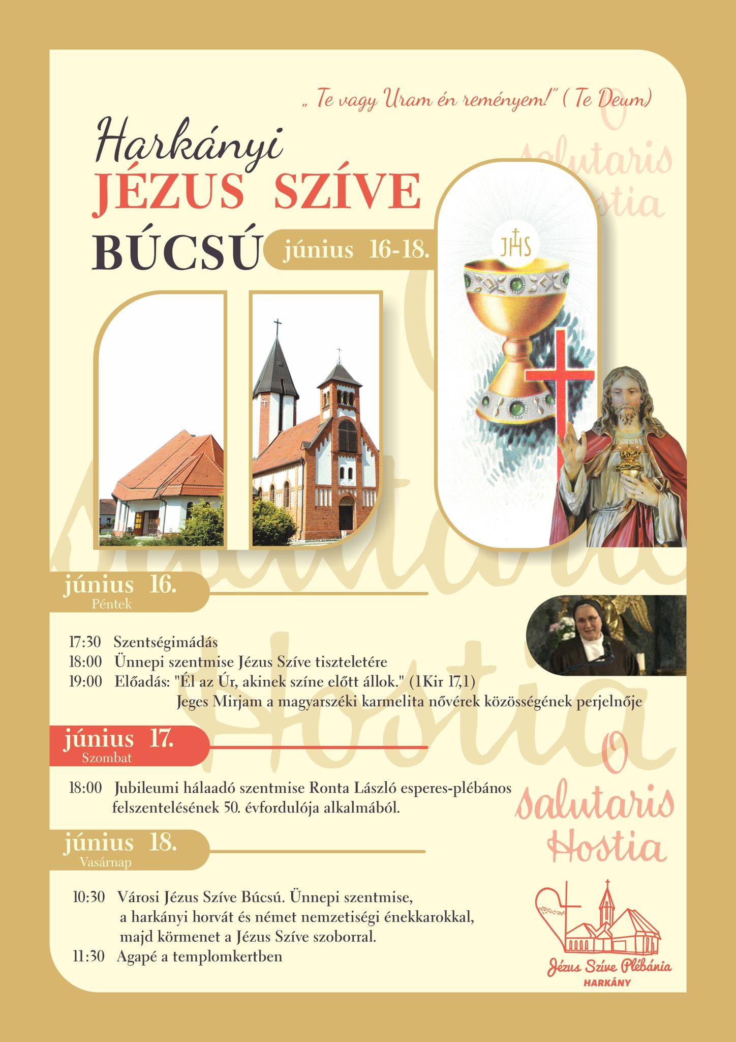 Jézus Szíve Búcsú Harkány 2023 - plakát