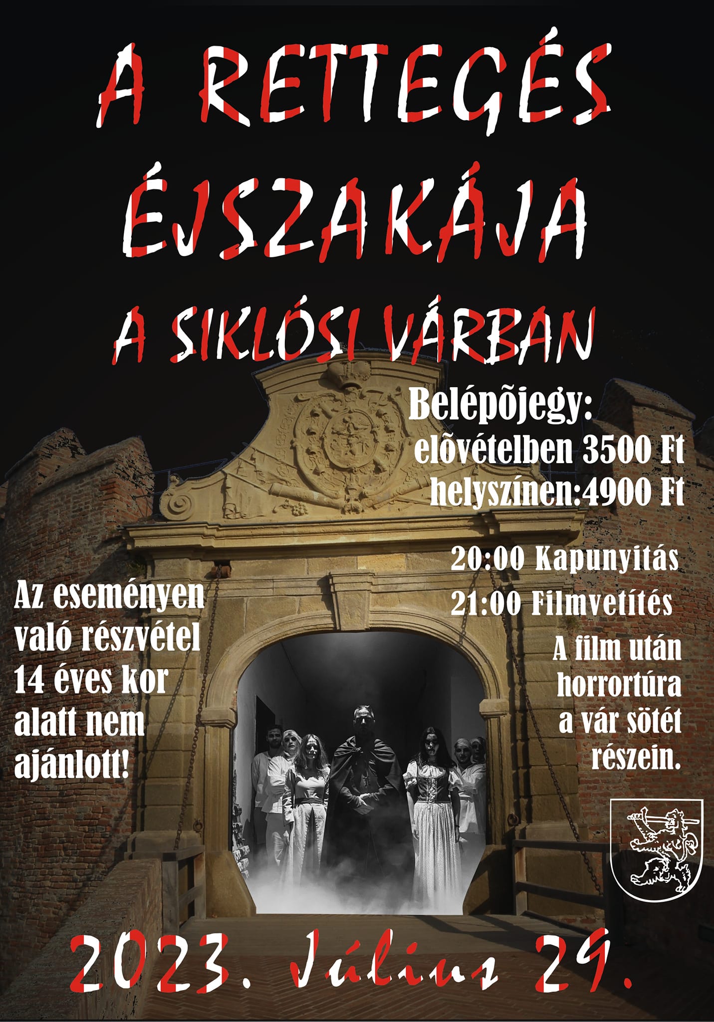 Rettegés éjszakája és horrortúra a Siklósi Várban - plakát