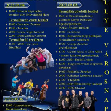 Sellye Városnapok 2023 - programfüzet
