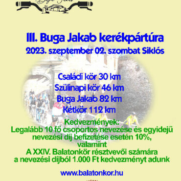 Buga Jakab biciklitúra 2023 - plakát