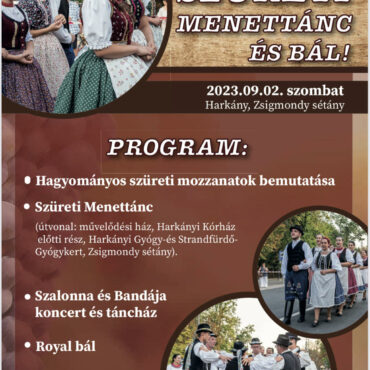 Harkány, szüreti bál és menettánc 2023 - plakát