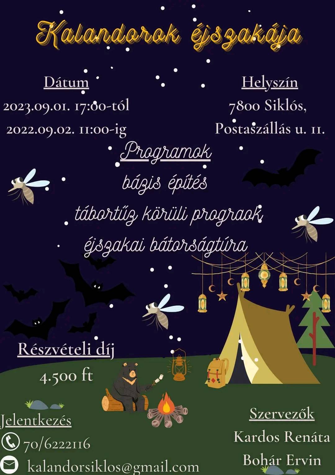 Kalandorok Éjszakája Siklóson - plakát