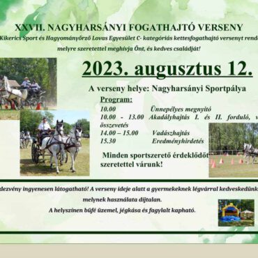 Nagyharsány, Fogathajtó Verseny 2023 - plakát
