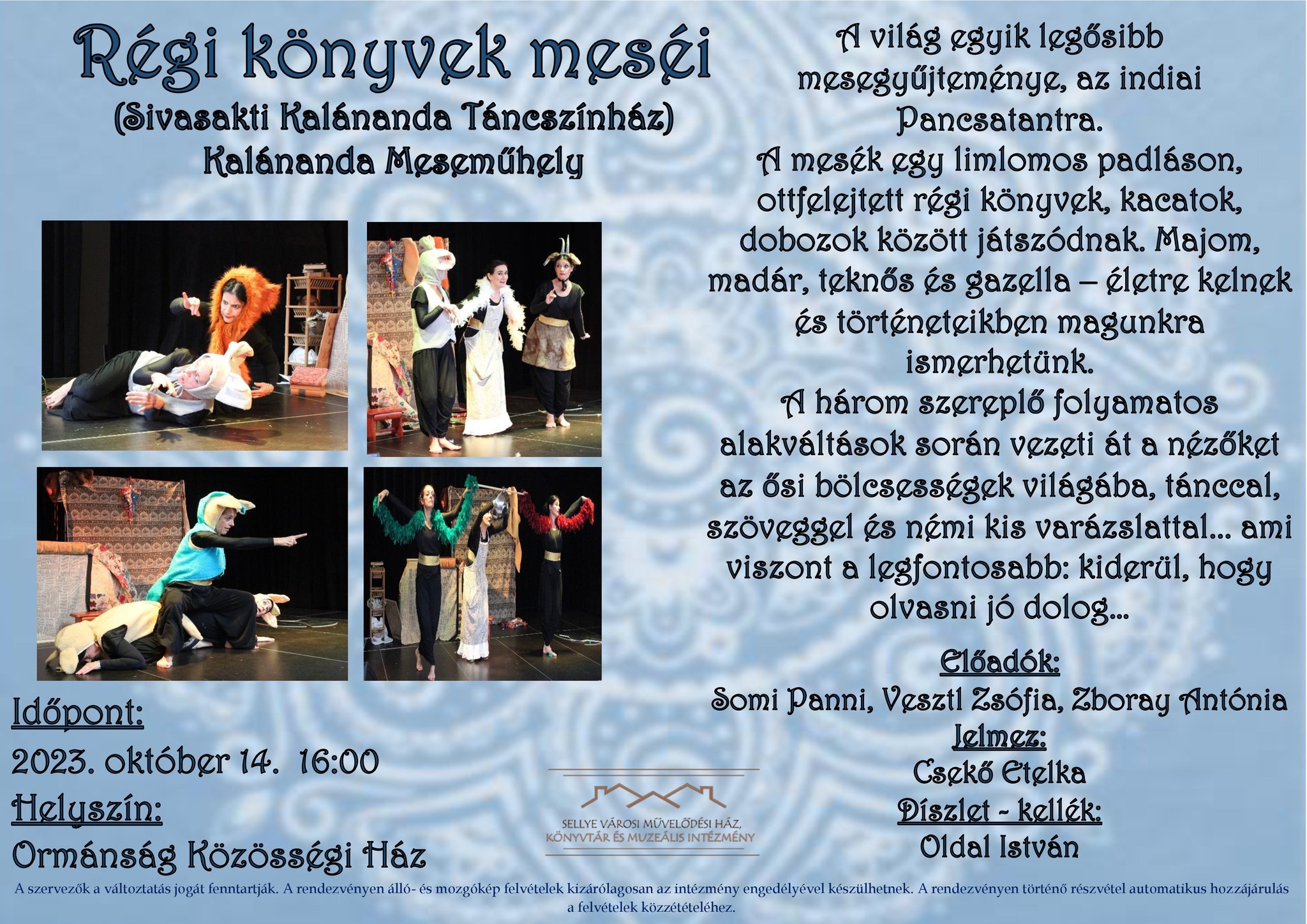 Régi Könyvek Meséi - 2023.10.14. - Sellye - plakát