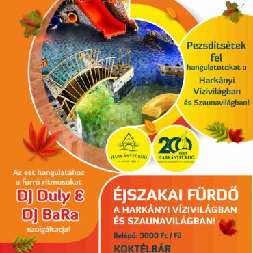 Éjszakai fürdőzés Harkányban - plakát