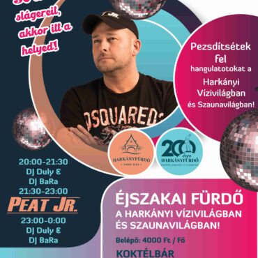 Éjszakai fürdőzés Harkányban, a Gyógyfürdőben - 2023.11.03. - plakát