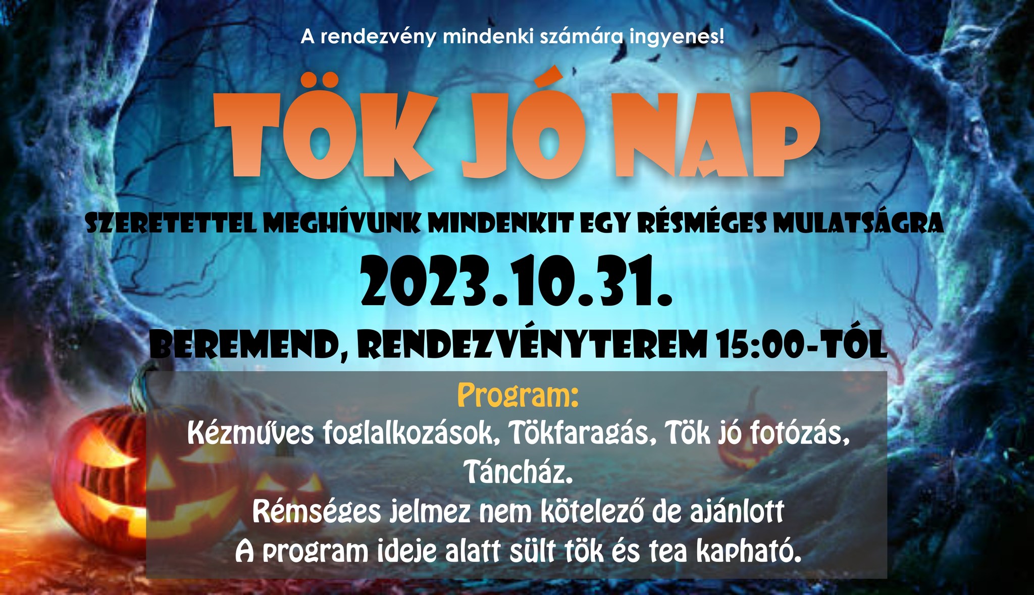 Halloween party Beremenden 2023 - plakát