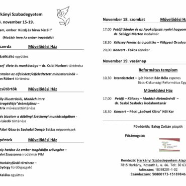 XVII. Harkányi Szabadegyetem 2023 - plakát