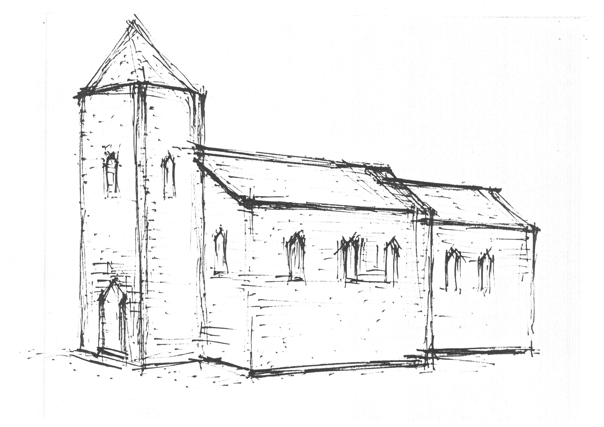 Az egykori Iszrói Templom vázlatrajza