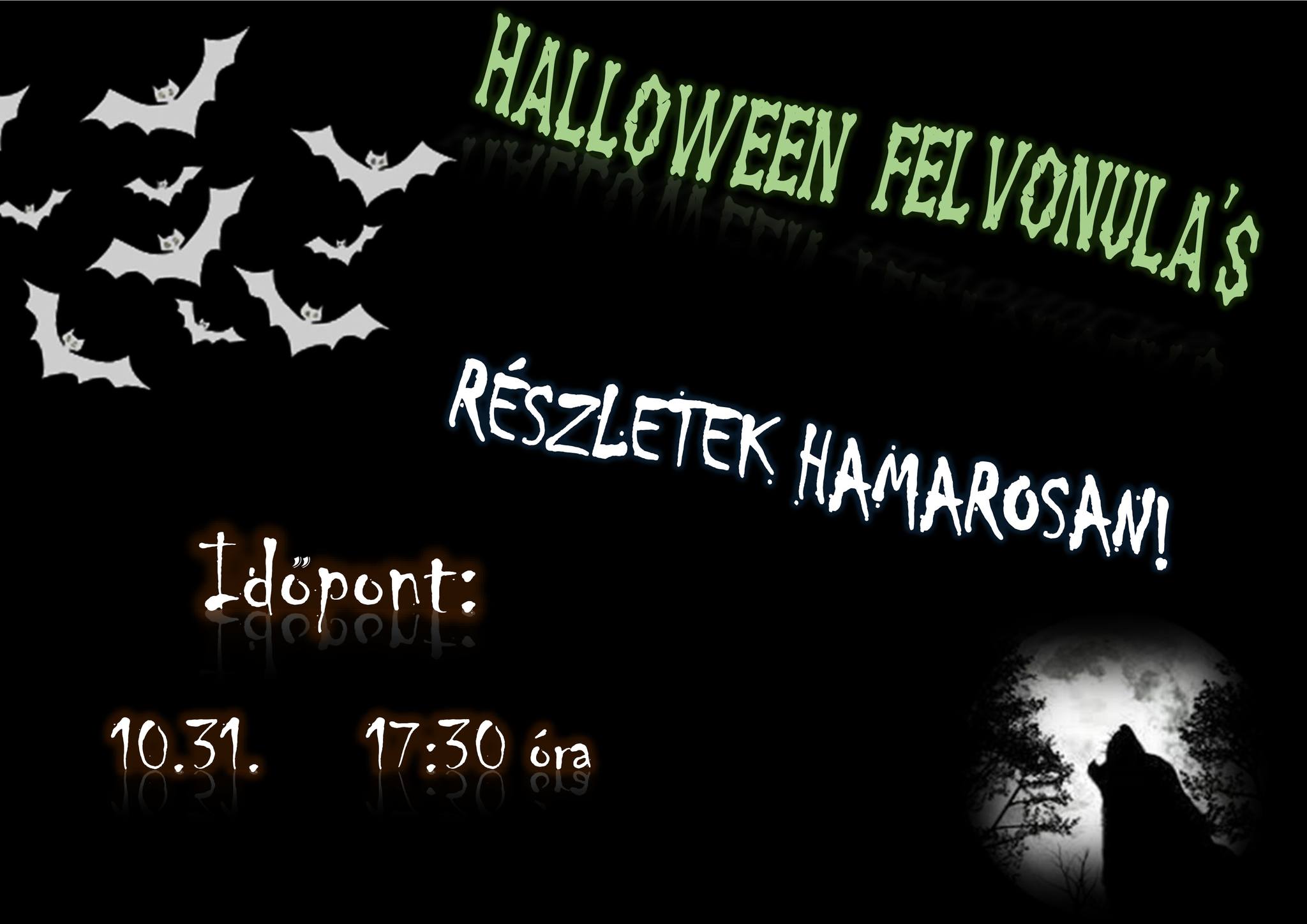 Halloween utcai felvonulás Sellye - 2023 - plakát