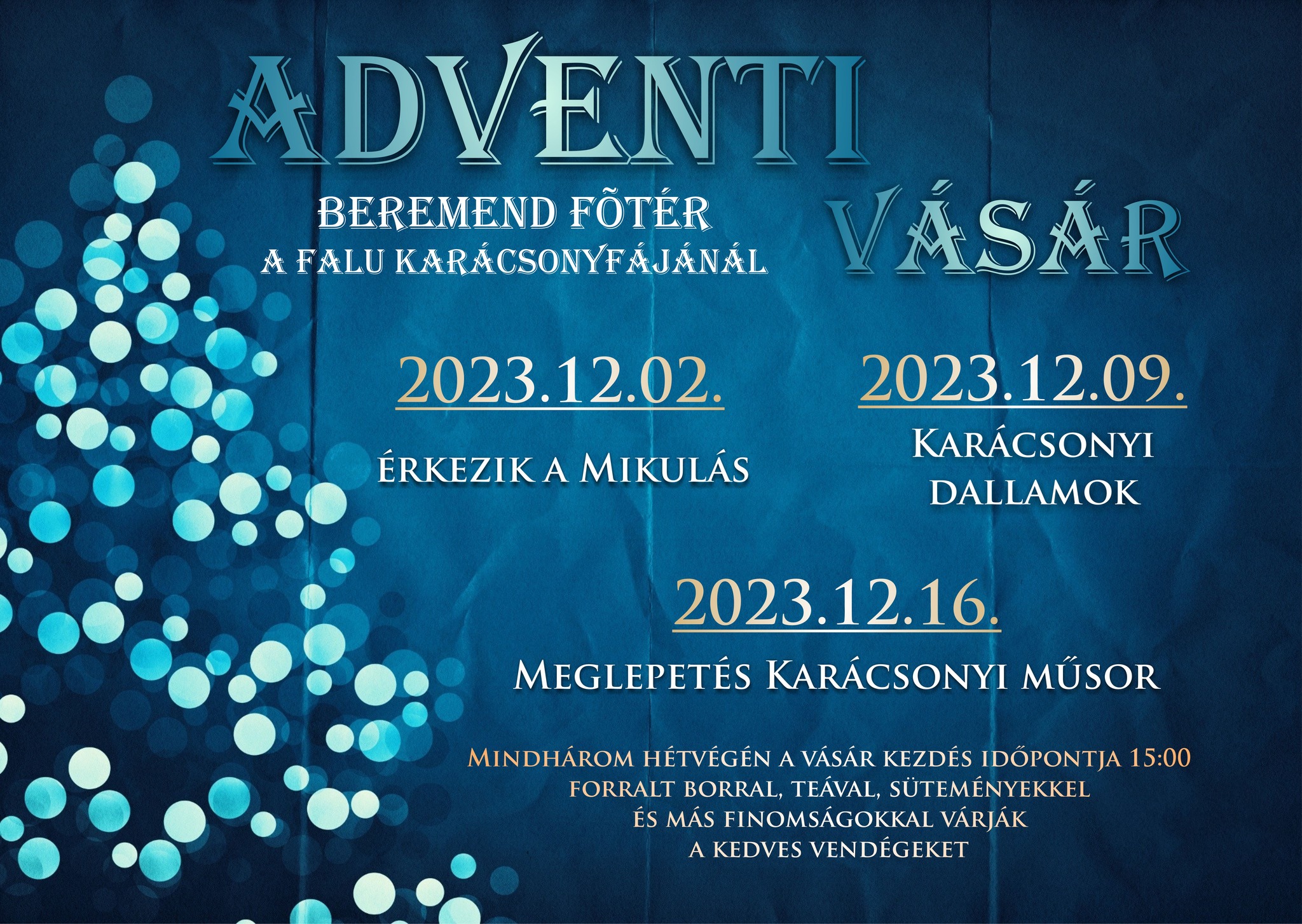 Adventi vásár és Mikulásváró Beremenden - 2023