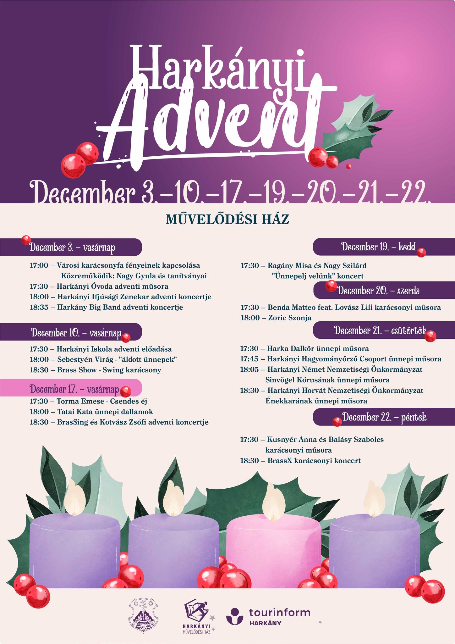 Advent Harkányban 2023 - plakát