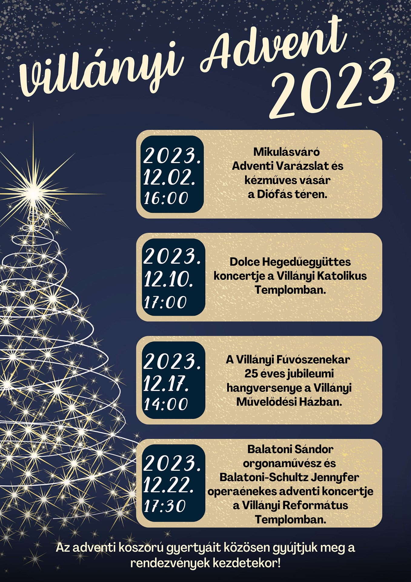 Villányi advent 2023 - plakát