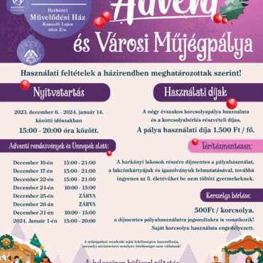 Korcsolyapálya Harkányban 2023 - 2024 - plakát