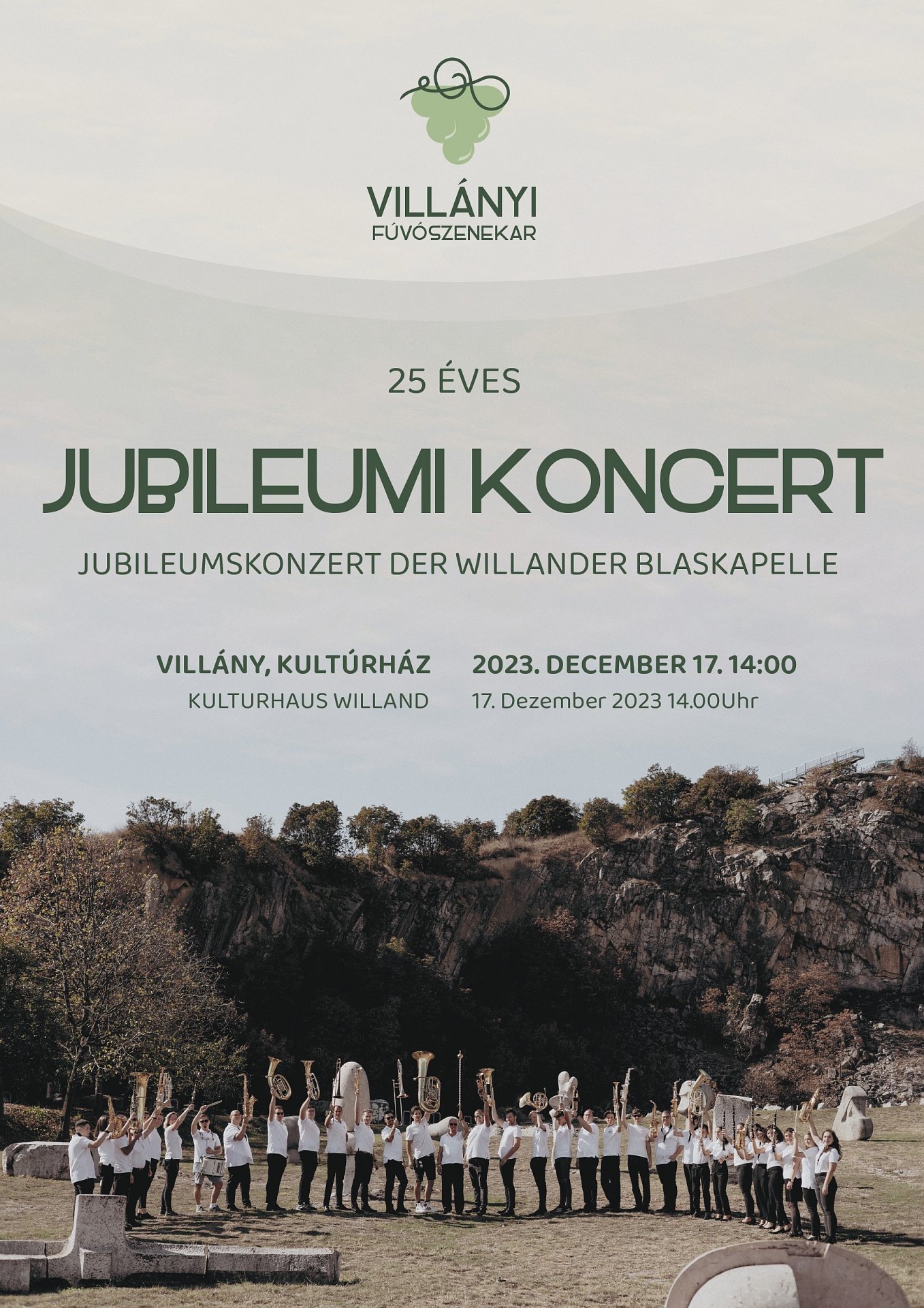 Villányi Fúvószenekar koncert 2023 - plakát
