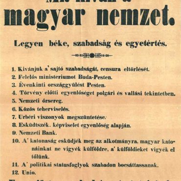 Március 15. és a nevezetes 12 pont