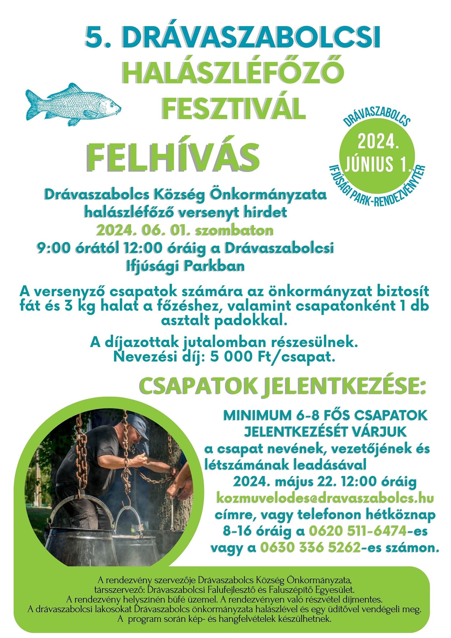 Halászlé főző verseny és fesztivál Drávaszabolcson, 2024.06.01.