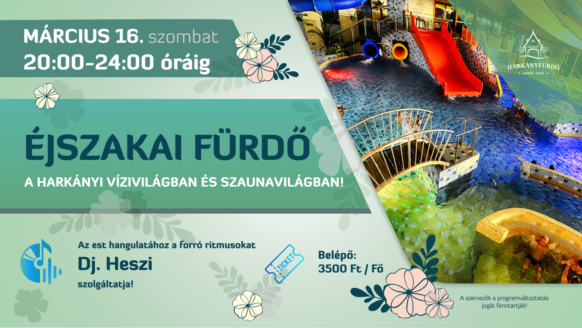 Éjszakai fürdőzés 2024.03.16-án, a hosszúhétvégén , újra!