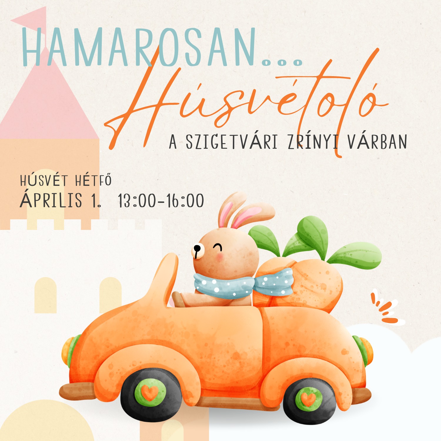 Húsvétoló 2024.04.01-én a SZigetvári Zrínyi várban, családi programokkal