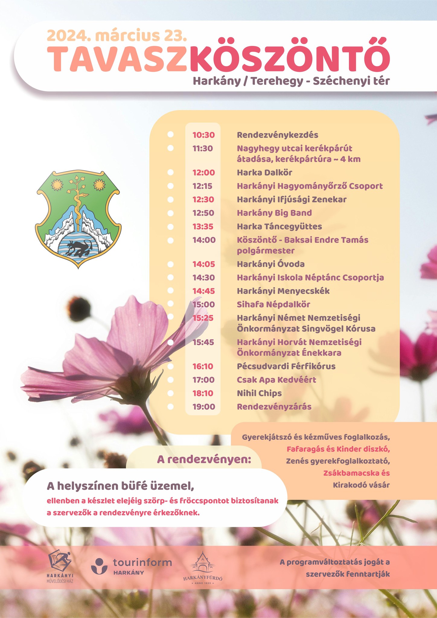 Tavaszköszöntő Harkányban, programfüzet