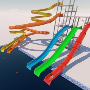 Harkány csúszdapark látványterve