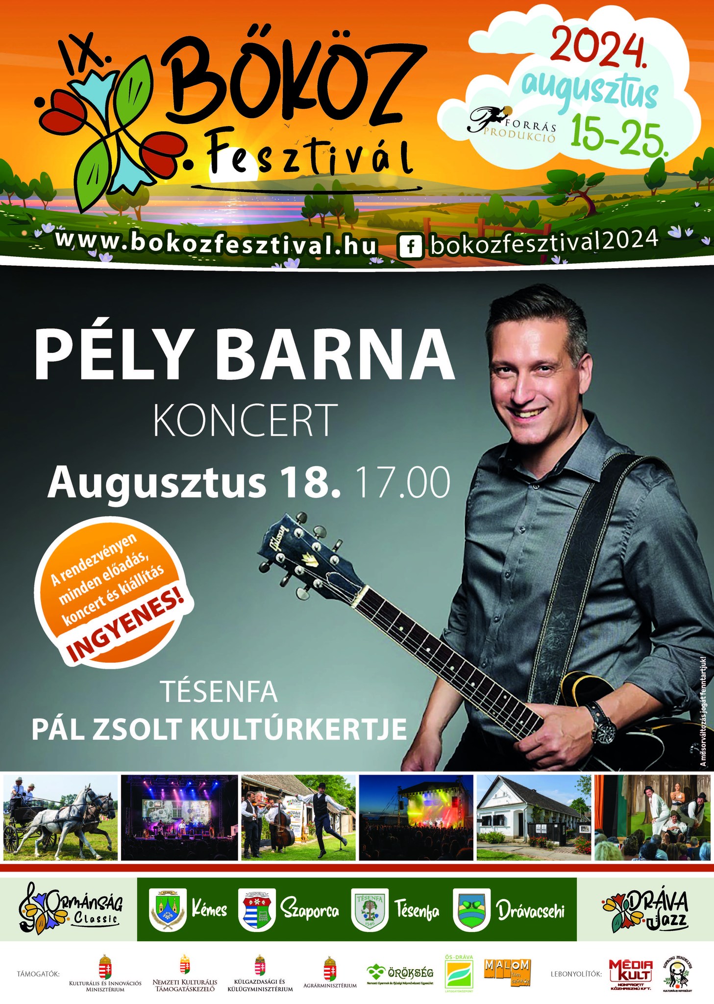 Pély Barna koncert az ormásági Bőköz Fesztiválon, 2024.08.18., Tésenfa