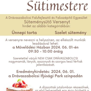 Drávaszabolcs sütimestere 2024