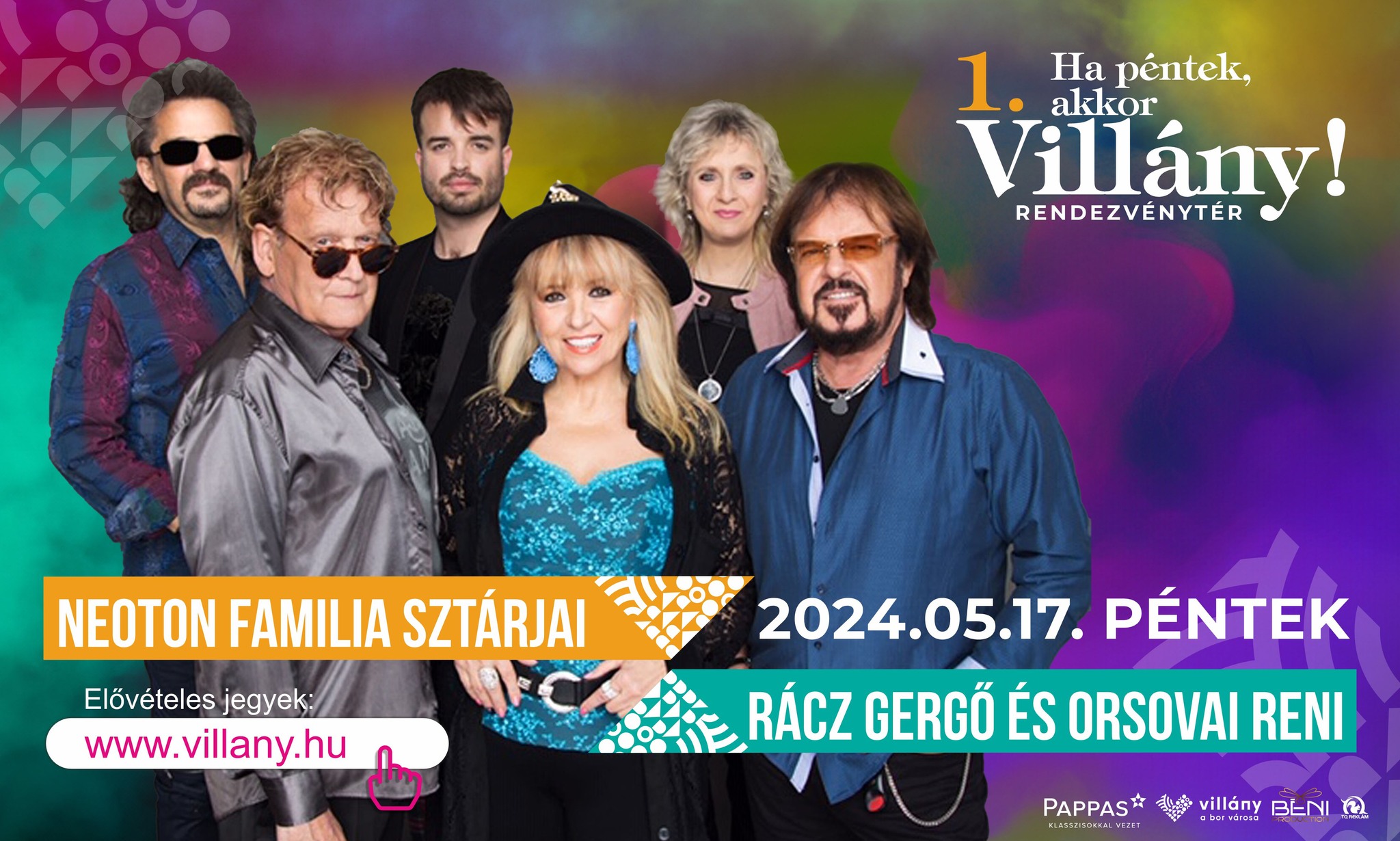 Rácz Gergő és Orsovai Reni koncert Villányban, Neoton Família sztárjai, 2024.05.17.