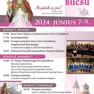 Jézus Szíve Búcsú Harkányban 2024.06.07. - 2024.06.09. között
