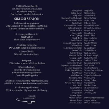 Siklósi Szalon 2024, festőművészeti kiállítás nyáron, Baranyában