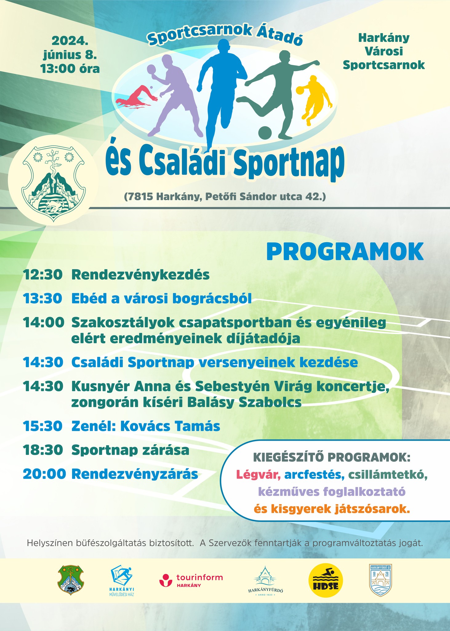 Sportcsarnok átadó és családi sportnap Harkányban, 2024.06.08.