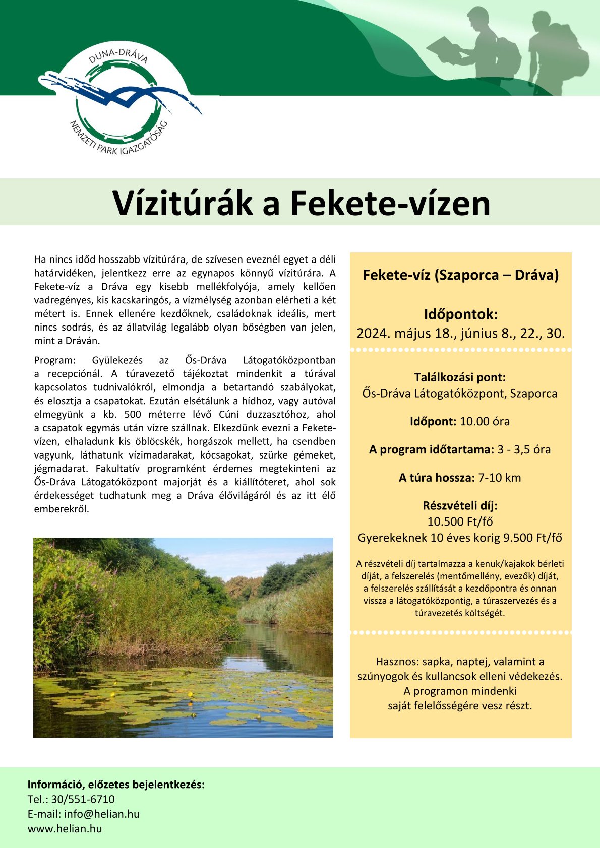 Vízitúrák a Fekete-vízen, 2024 nyár