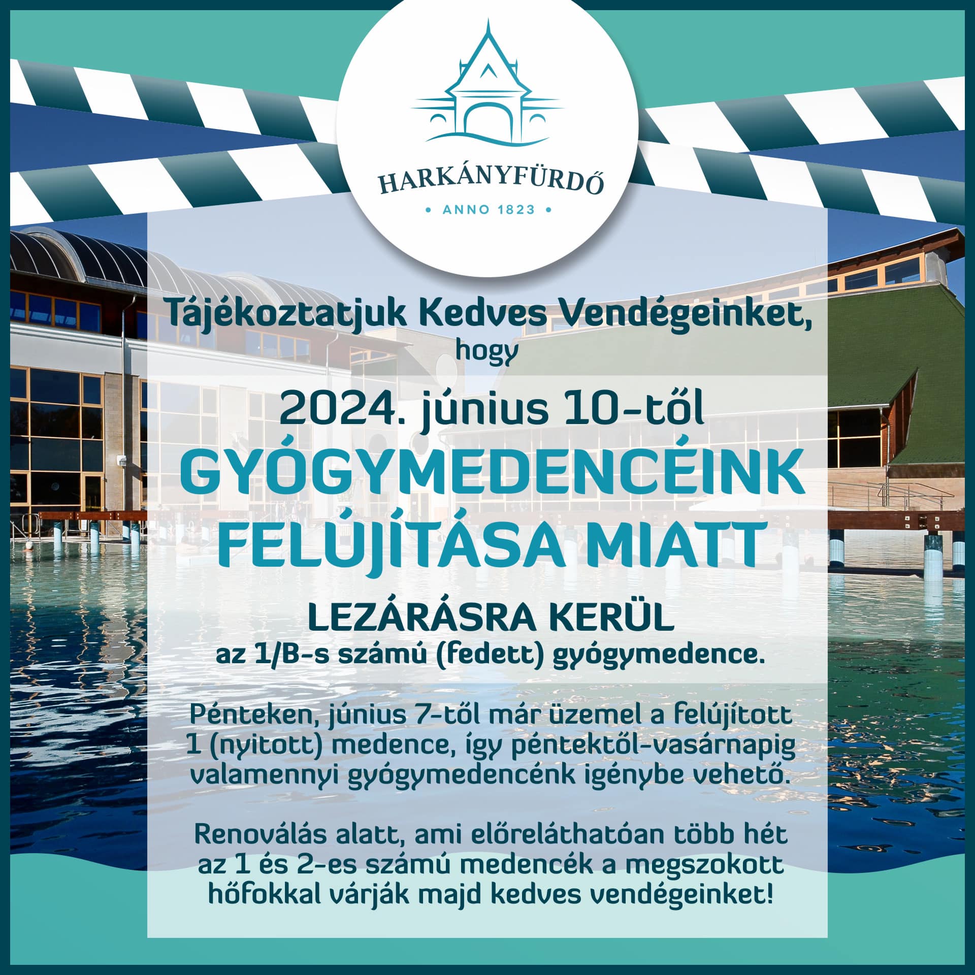 Gyógyfürdő felújítás harmadik üteme, Harkányi Gyógyfürdő, 2024.06.10.