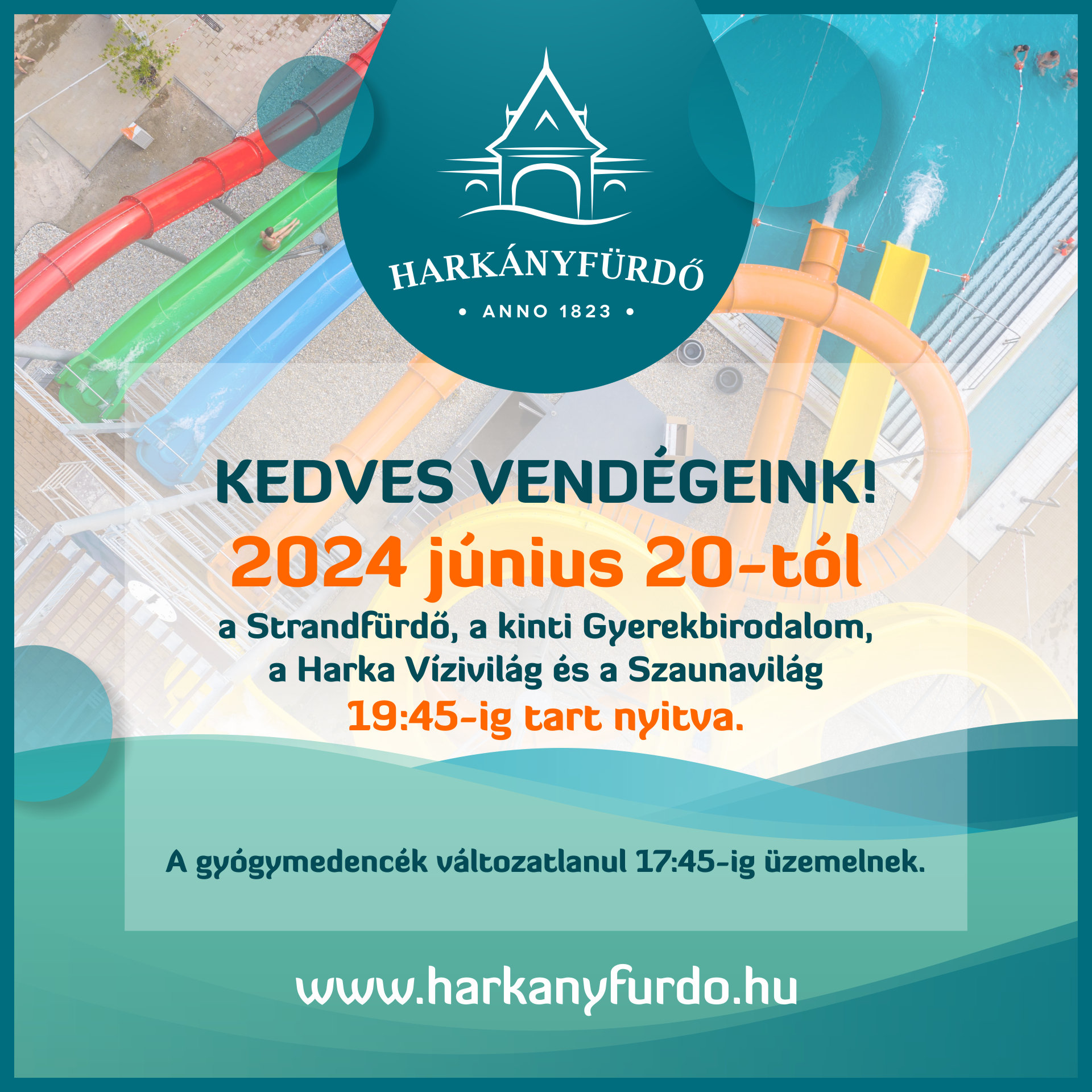 Meghosszabbított nyitvatartás a Harkányi Strandon, 2024 nyár