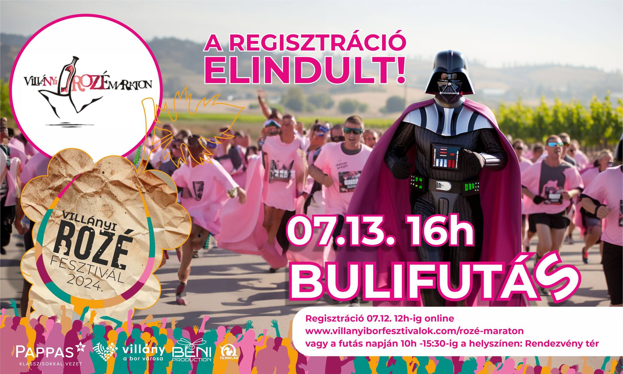 Villány, Rozé Fesztivál, bulifutás, 2024.07.13.
