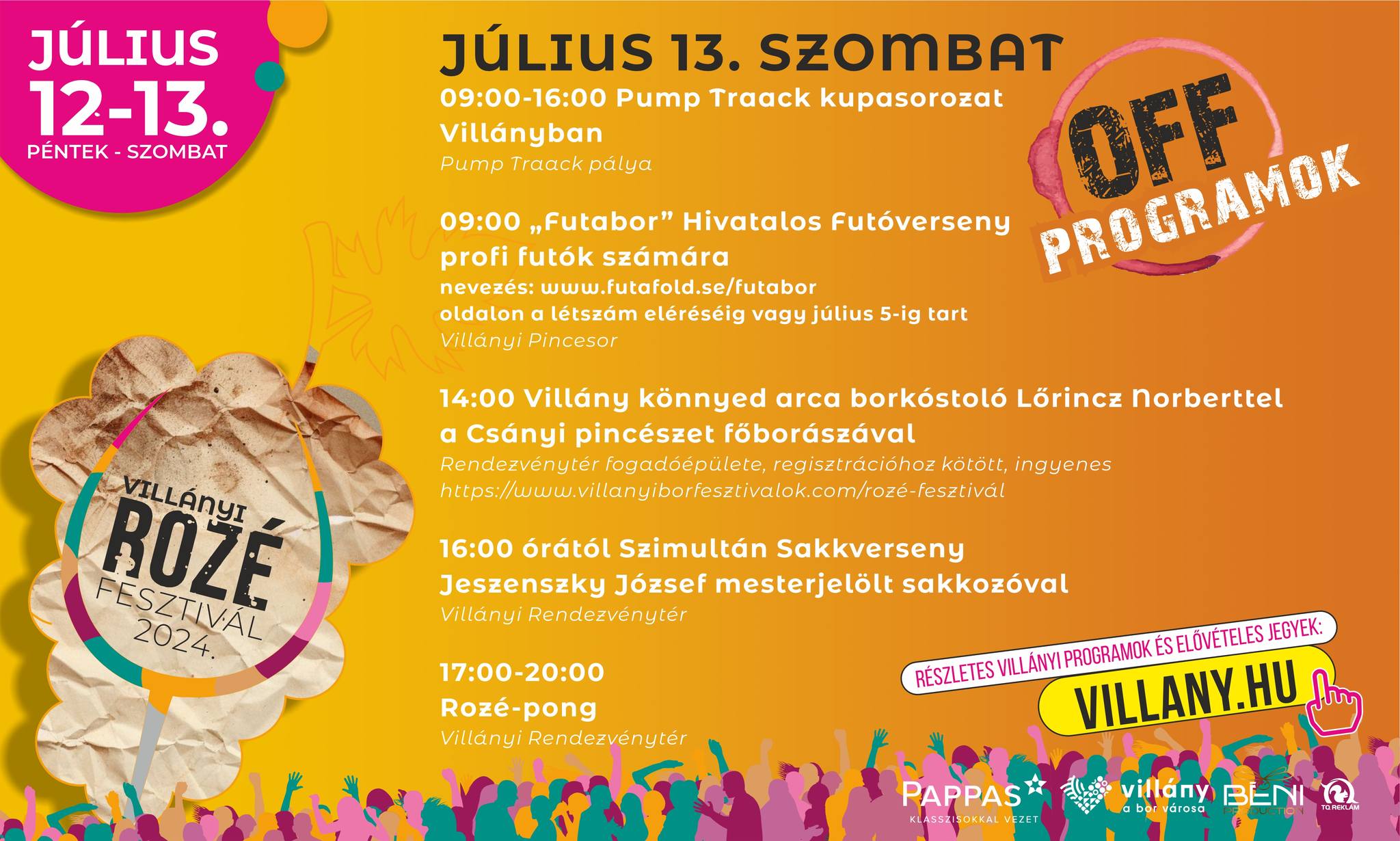 Rozé fesztivál Villány 2024, OFF PROGRAMOK, 2024.07.13.