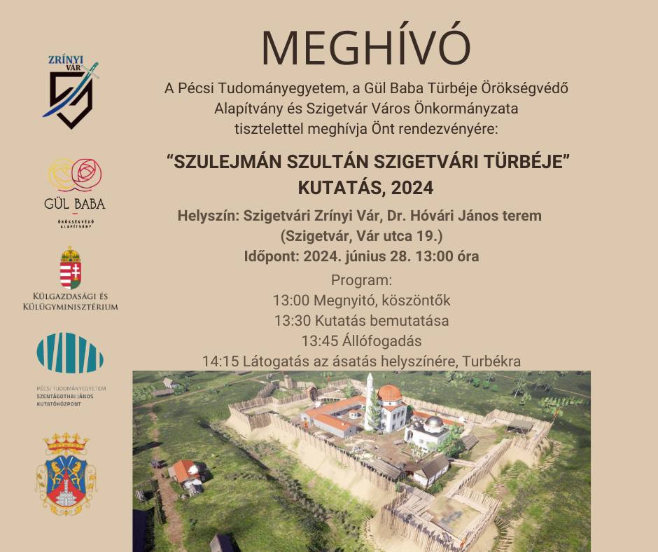 Szigetvár, Szulejmán Szultán Türbéje ásatás és előadás, 2024.06.28.