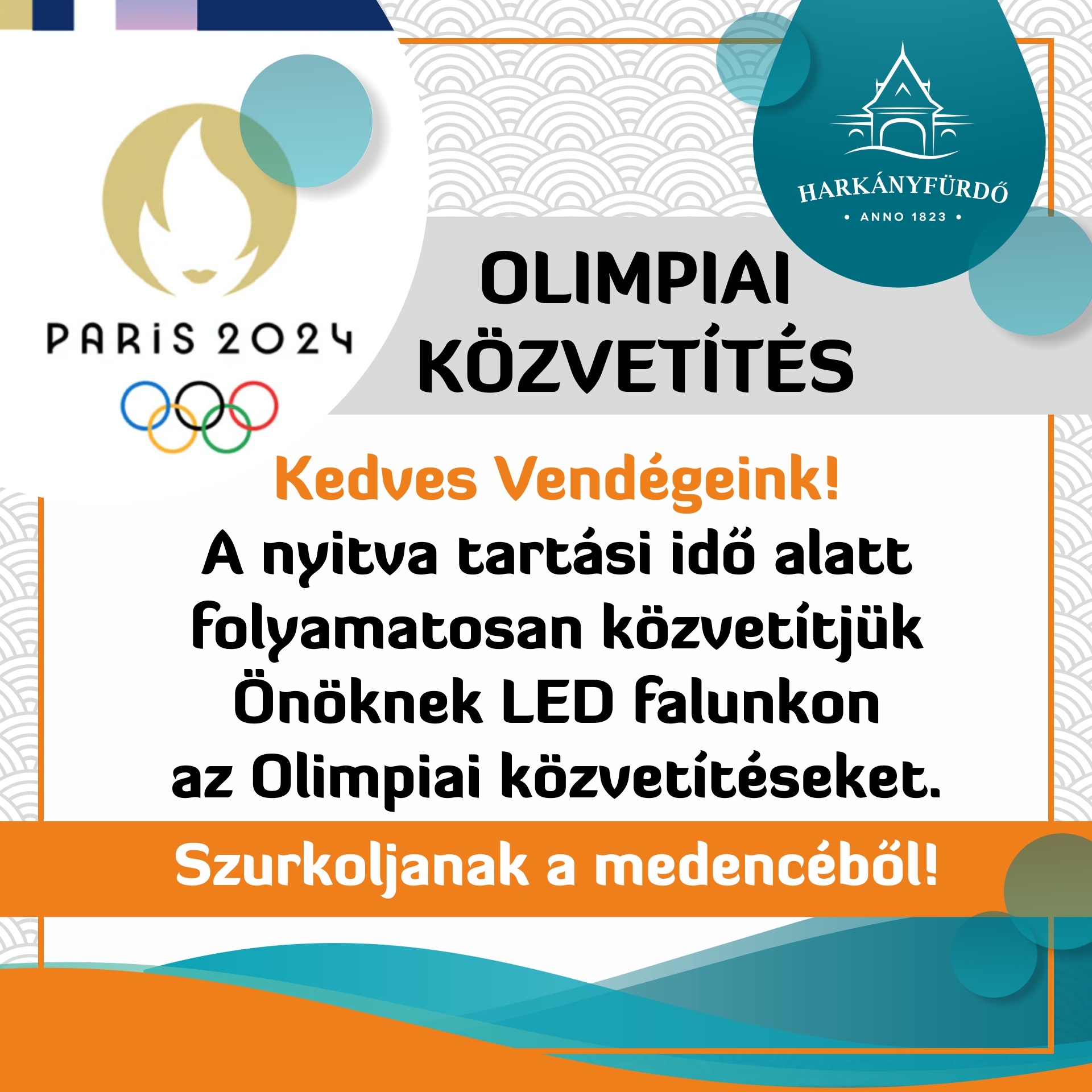 Olimpiai közvetítés Harkányban - 2024