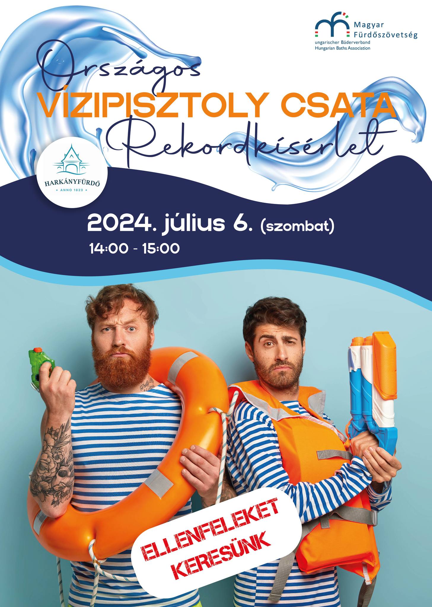 Vízipisztoly csata Harkányban, 2024.07.06.