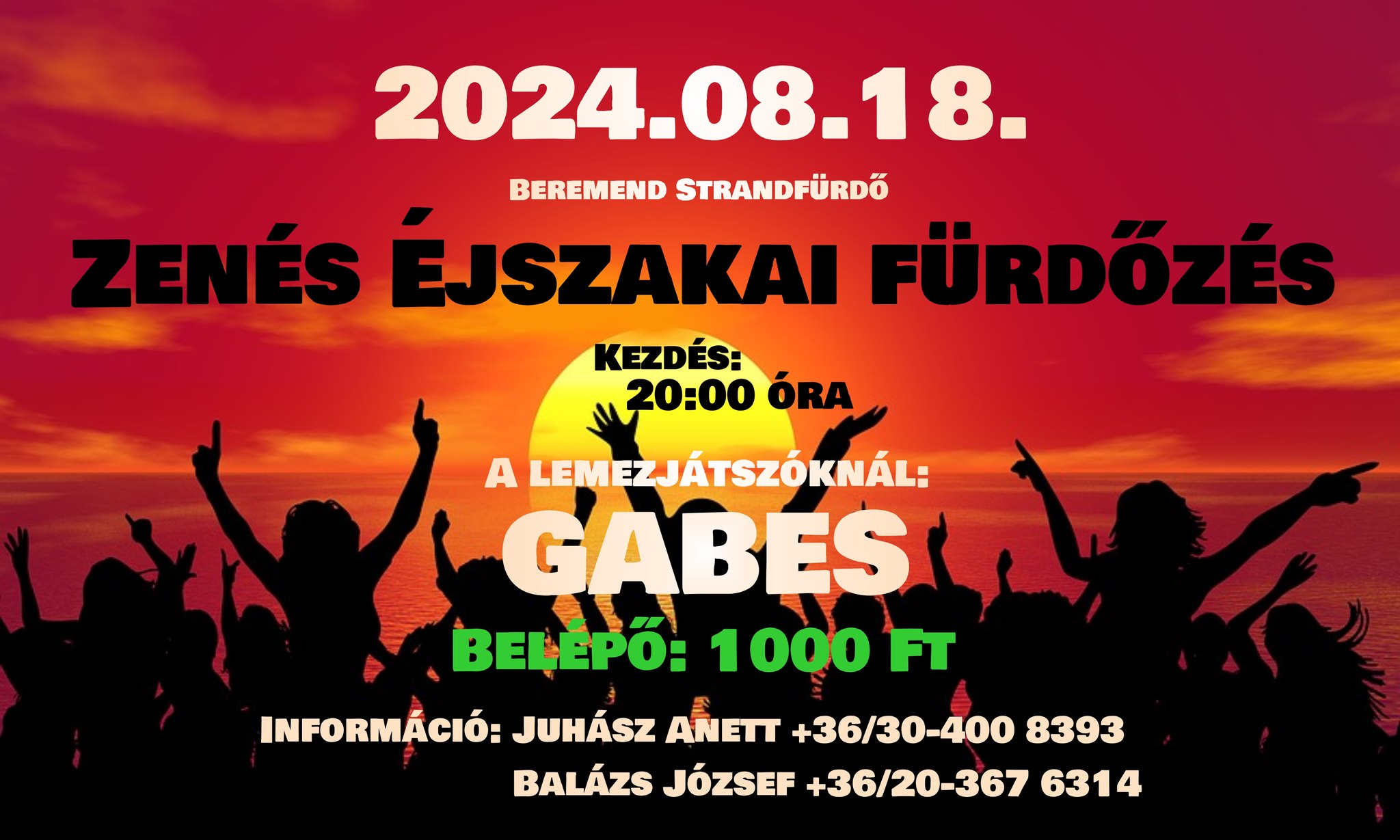 Éjszakai Fürdőzés Beremenden, 2024.08.18.