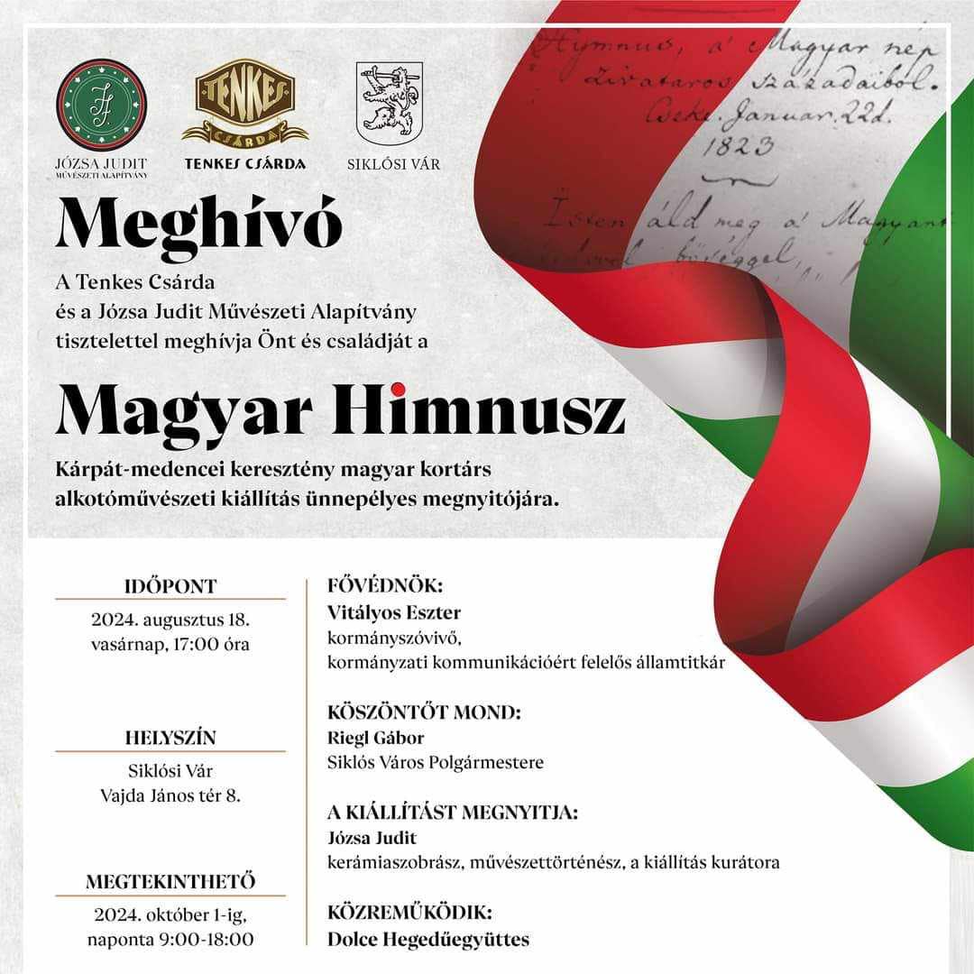 Magyar Himnusz - kiállítás, akotóművészet, képzőművészet Siklóson, a várban 2024.08.18. - 2024.10.01. között