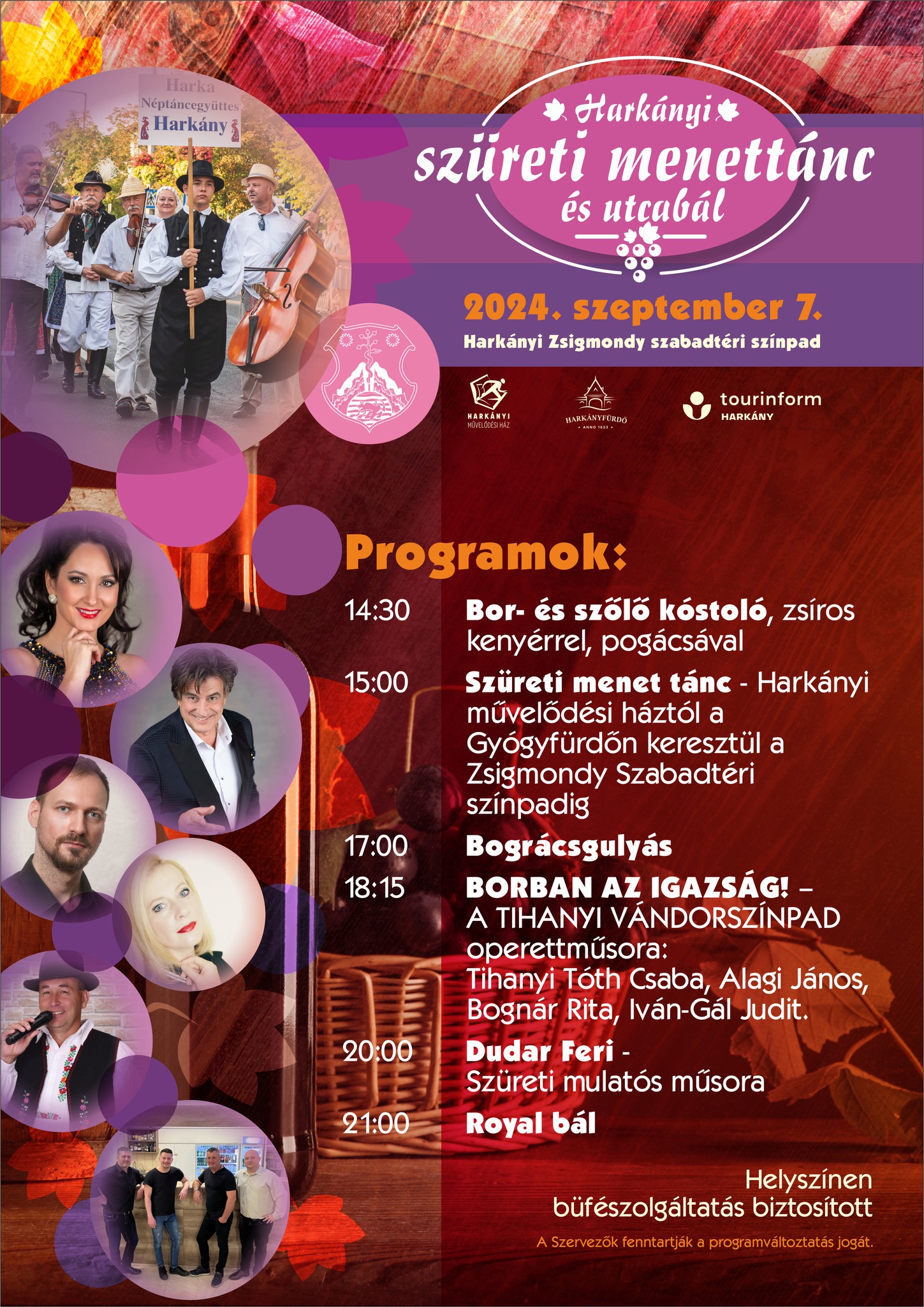 Szüreti menettánc és bál Harkányban, 2024.09.07-én