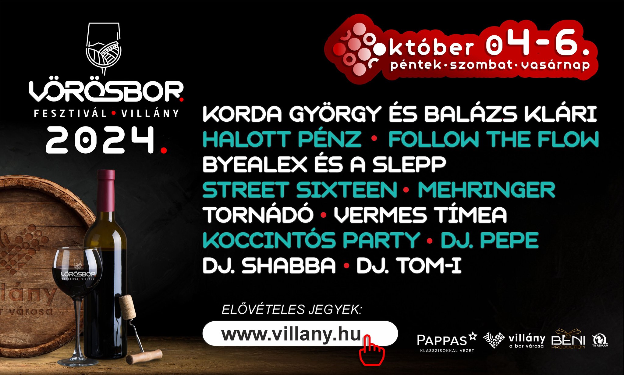 Vörösbor fesztivál, Villány, 2024