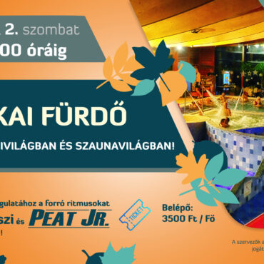 Éjszakai fürdő Harkányban, 2024.11.02., szombat