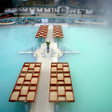 Harkányi Gyógyfürdő, kültéri medencék,  gáz, 2024