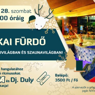 Éjszakai fürdőzés Harkányban, a szilveszter vonzásában, 2024.12.28-án a Harka Vízivilágban