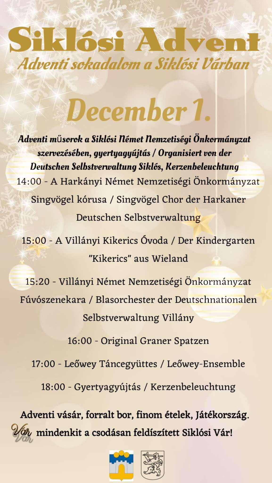 Advent Siklóson, 2024.12.01. - 12.22.